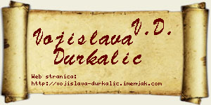Vojislava Durkalić vizit kartica